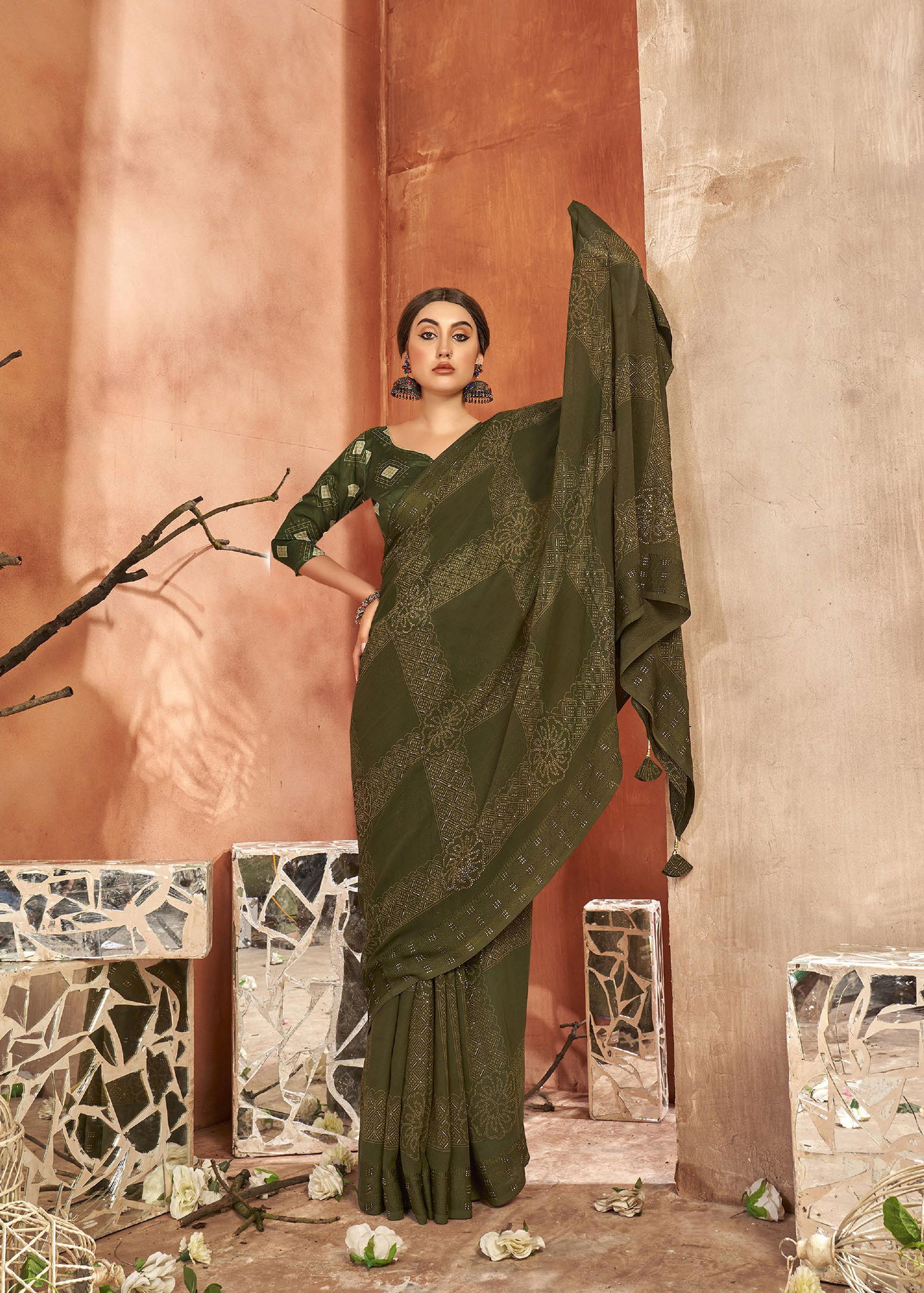 Fragaria By Vallabhi Heavy Designer Georgette Sarees Wholesale Market In Surat
